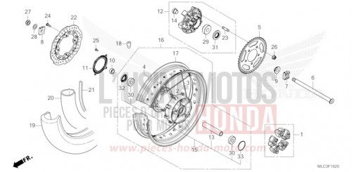 REAR WHEEL XL750P de 2023